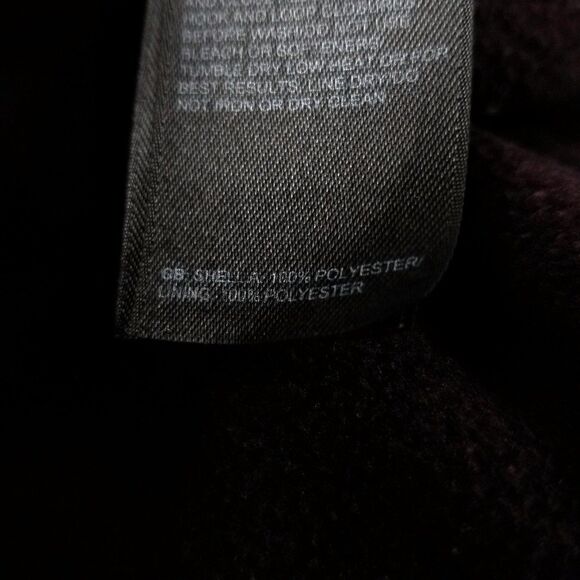 NORTH FACE Burgundy Polartec Fleece Zip Sweater Teddy Jacket Small Gorpcore - Picture 9 of 9